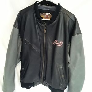 Leather Harley Davidson Bomber Riding Jacket XL